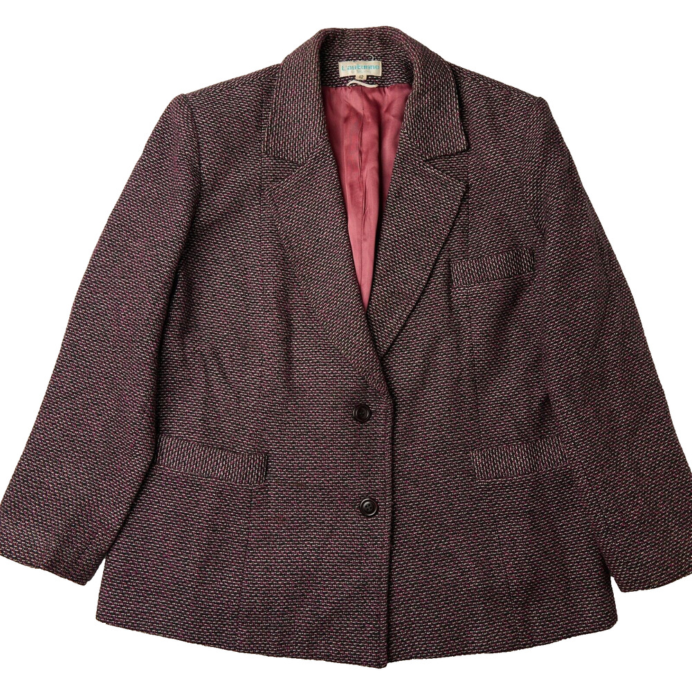 Vintage L’Autunno Italian Blazer Tweed Wool Tailored Classic Old Money US 6-8
